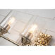 Mosaic 3 Light 21 inch Silver Bath Light Wall Light in Silver Leaf with Antique